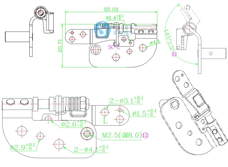 10寸笔记本转轴