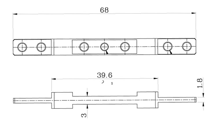 带阻尼上下翻一字转轴结构图